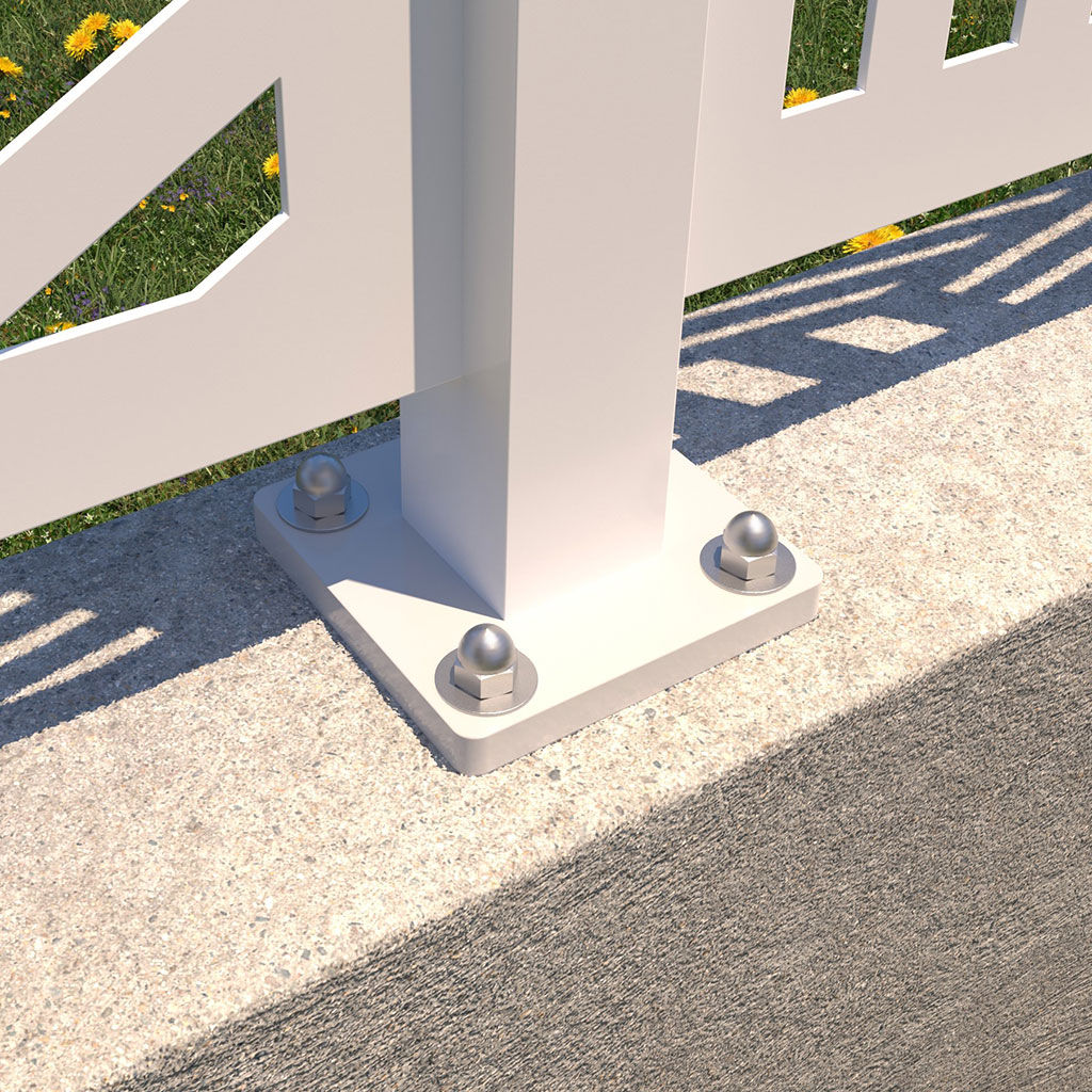 Trex Privacy Mount Kit - Concrete Embedment