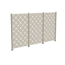 6' High x 11' 2&quot; Wide Three Panel Trex Privacy Screen Kit