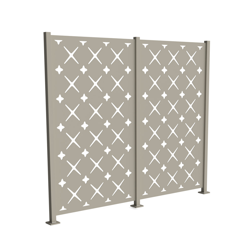 6' High x 7' 6&quot; Wide Two Panel Trex Privacy Screen Kit