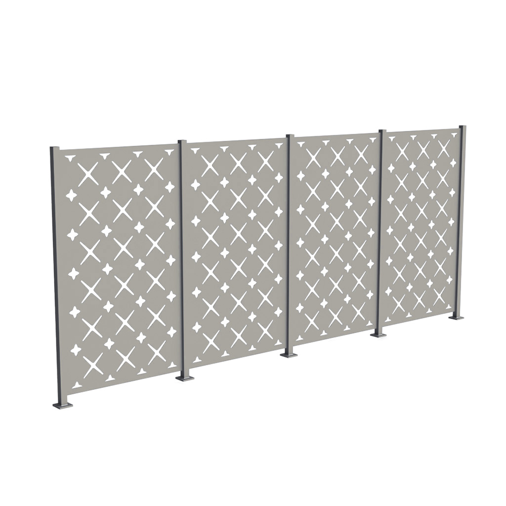 6' High x 14' 10&quot; Wide Four Panel Trex Privacy Screen Kit