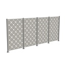 6' High x 14' 10&quot; Wide Four Panel Trex Privacy Screen Kit