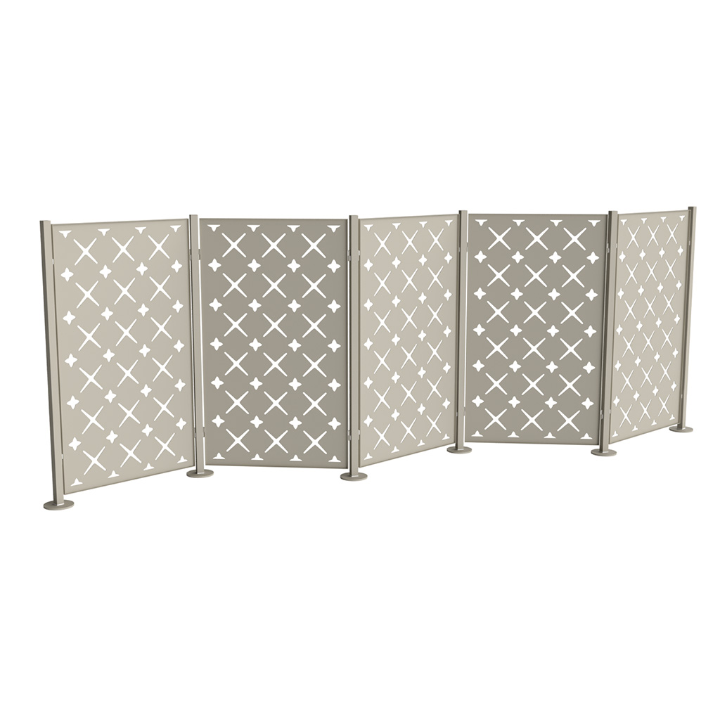 Five Panel Freestanding Trex Privacy Screen