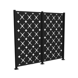 6' High x 7' 6&quot; Wide Two Panel Trex Privacy Screen Kit