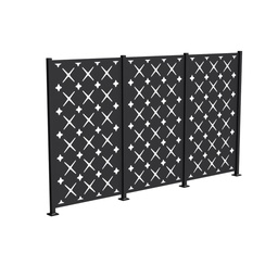 6' High x 11' 2&quot; Wide Three Panel Trex Privacy Screen Kit