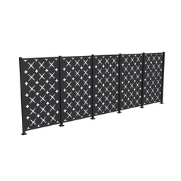 6' High x 18' 6&quot; Wide Five Panel Trex Privacy Screen Kit