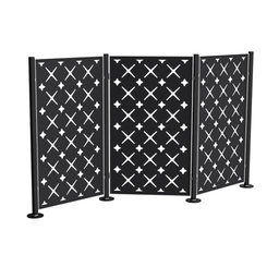 Three Panel Freestanding Trex Privacy Screen