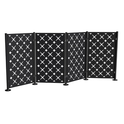 Four Panel Freestanding Trex Privacy Screen